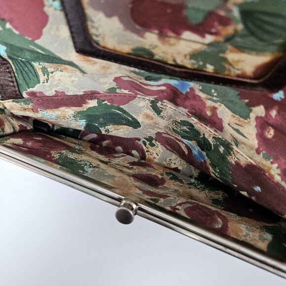 HOBO International Chocolate Brown Leather Flap Top Clutch Wristlet Wallet - Picture 3 of 10